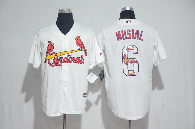 2017 MLB St. Louis Cardinals #6 Musial White Fashion Edition Jerseys->->MLB Jersey